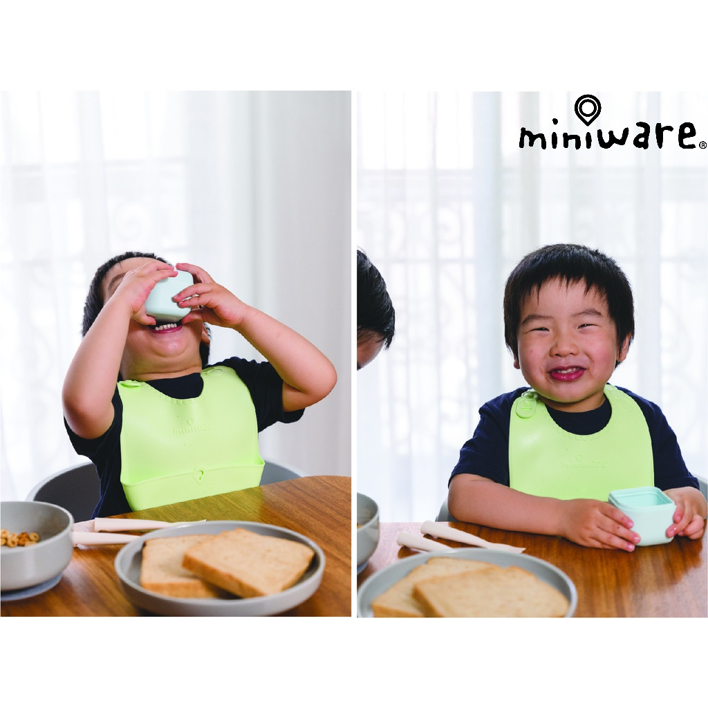 Miniware Roll & Lock Silicone Bib for Baby & Toddler