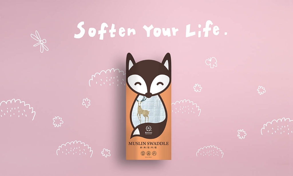 Roaze Muslin Swaddle - Psychedelic Reindeer