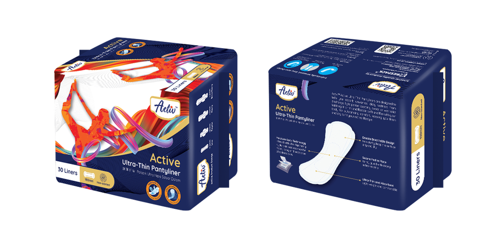 [ASN150MMPANTYLIN] Activ™ Active Ultra-Thin Sanitary Pad (150mm)