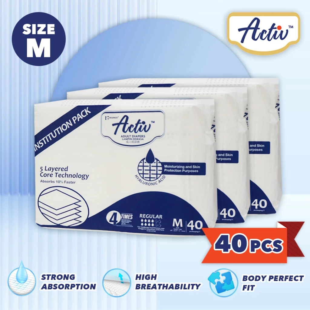 Activ™ Regular Adult Diapers Institutional Pack (Tape)