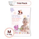 [Trial Pack] Iconic Babycare Ultrasoft Day & Night Baby Diaper Tape NB/S/M/L (2pcs/pack)