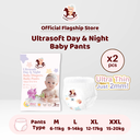 [Trial Pack] Iconic Babycare Ultrasoft Day & Night Baby Diaper Pants M/L/XL/XXL (2pcs/pack)