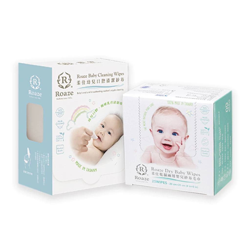 Bundle Deal - Roaze Baby Oral Cleansing Wipes 180 pcs + Dual-Use Baby Wipes 25 pcs