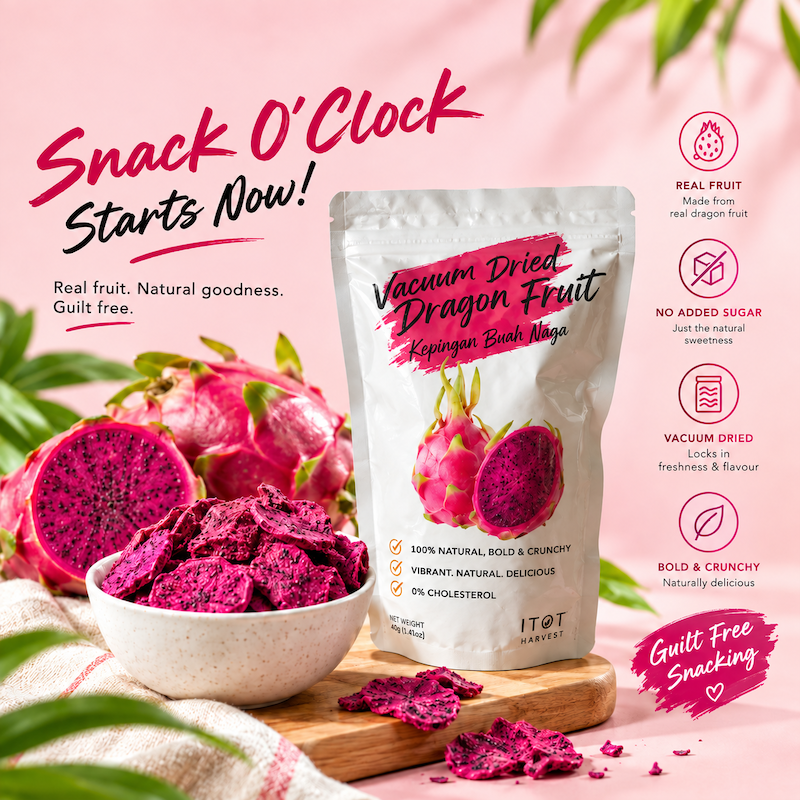 [ITHDFDF] Vacuum Dried Dragon Fruit Slices