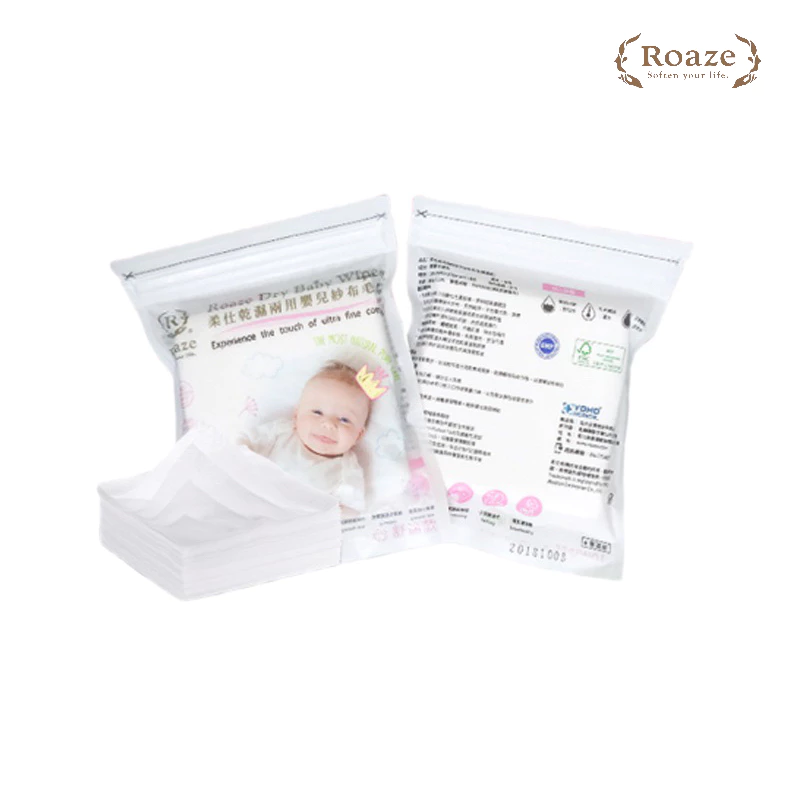 Roaze Dry baby wipes (Gentle-mesh) - 10 pcs