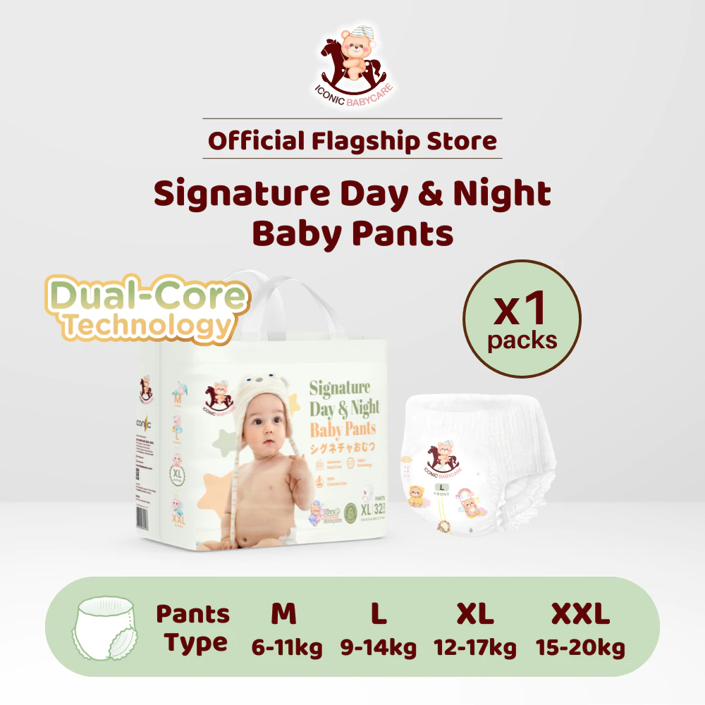 Iconic Babycare Signature Day & Night Baby Pants