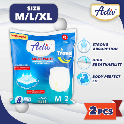 [Trial Pack] Activ™ Premium Adult Diaper (Pull Up Pants) - 2 pcs